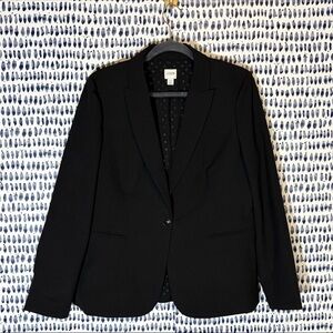 J. Crew Factory Women’s Ruby Blazer sz 12 black #AS672 business